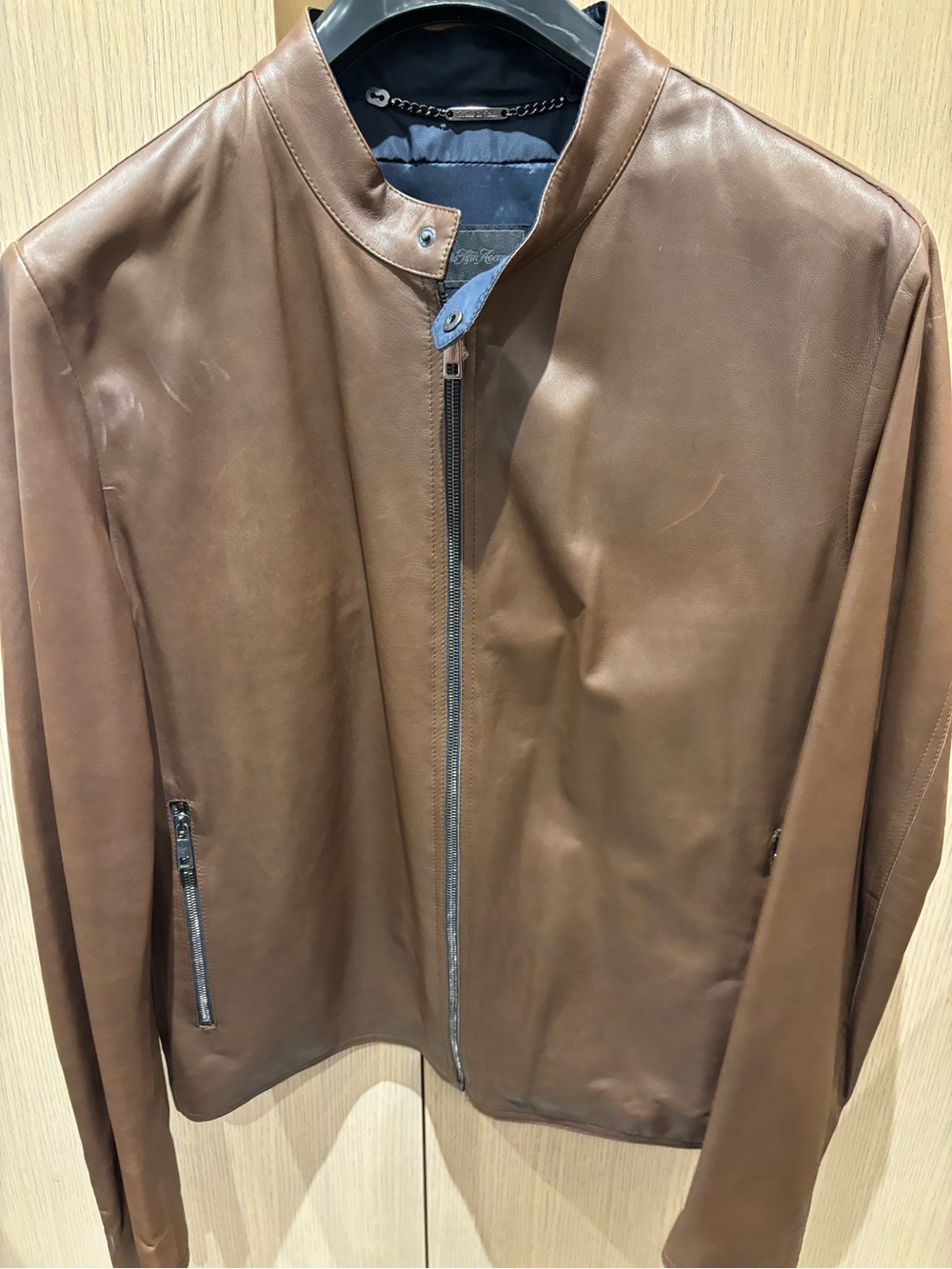 NWOT Saks Fifth Avenue Private Vault pure Italian Leather jacket